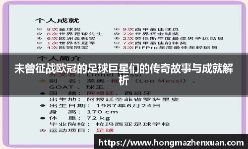 未曾征战欧冠的足球巨星们的传奇故事与成就解析
